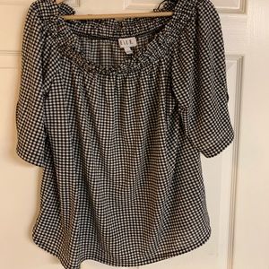 Off Shoulder Gingham Top